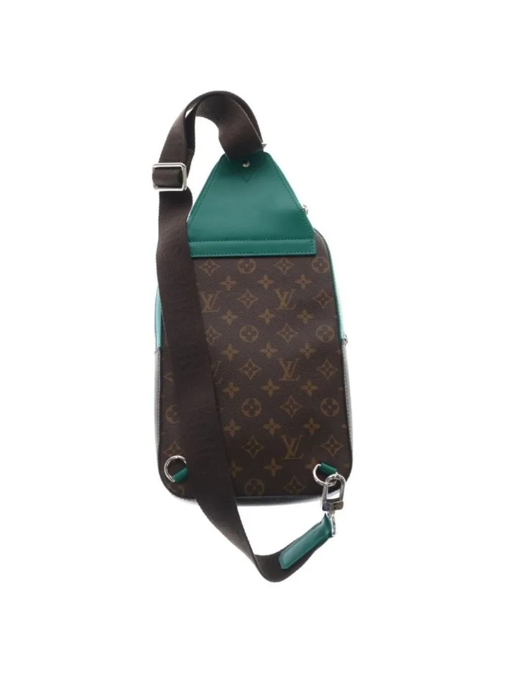 Louis Vuitton Monogram Macassar Avenue Sling Bag Leather Brown Green